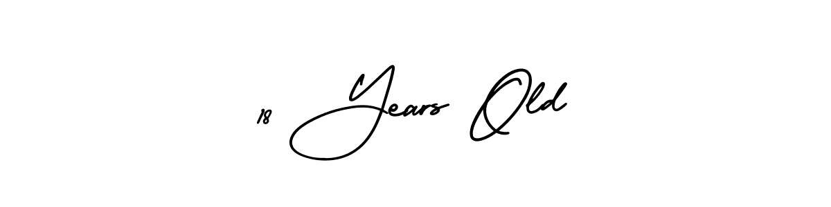18 Years Old stylish signature style. Best Handwritten Sign (AmerikaSignatureDemo-Regular) for my name. Handwritten Signature Collection Ideas for my name 18 Years Old. 18 Years Old signature style 3 images and pictures png