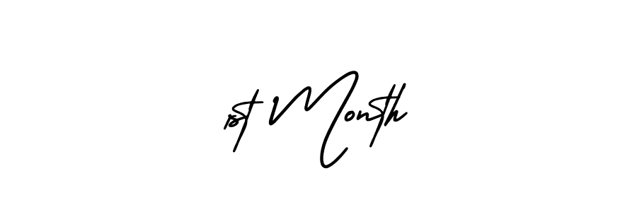 1st Month stylish signature style. Best Handwritten Sign (AmerikaSignatureDemo-Regular) for my name. Handwritten Signature Collection Ideas for my name 1st Month. 1st Month signature style 3 images and pictures png