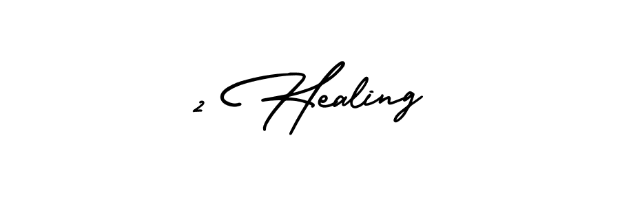 You should practise on your own different ways (AmerikaSignatureDemo-Regular) to write your name (2 Healing) in signature. don't let someone else do it for you. 2 Healing signature style 3 images and pictures png