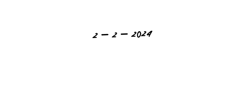 The best way (AmerikaSignatureDemo-Regular) to make a short signature is to pick only two or three words in your name. The name 2-2-2024 include a total of six letters. For converting this name. 2-2-2024 signature style 3 images and pictures png