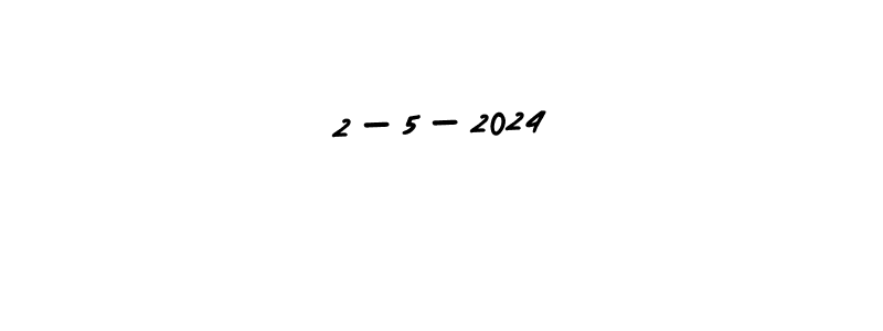How to make 2-5-2024 name signature. Use AmerikaSignatureDemo-Regular style for creating short signs online. This is the latest handwritten sign. 2-5-2024 signature style 3 images and pictures png
