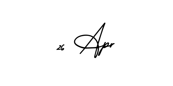 Make a beautiful signature design for name 26 Apr. Use this online signature maker to create a handwritten signature for free. 26 Apr signature style 3 images and pictures png