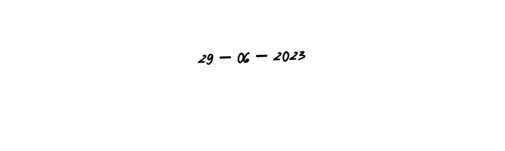 You should practise on your own different ways (AmerikaSignatureDemo-Regular) to write your name (29-06-2023) in signature. don't let someone else do it for you. 29-06-2023 signature style 3 images and pictures png