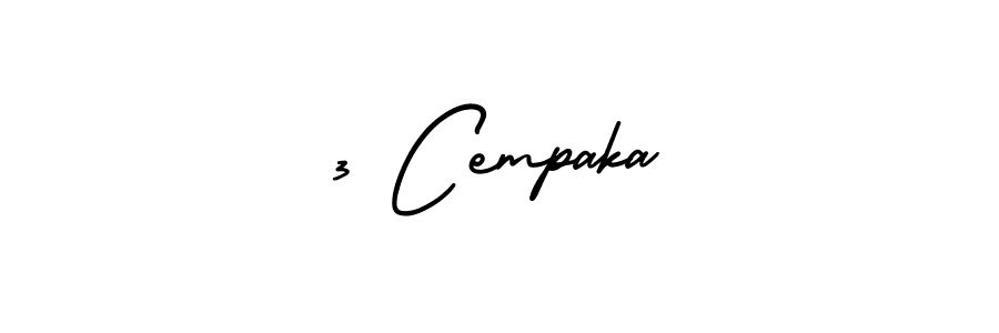 Create a beautiful signature design for name 3 Cempaka. With this signature (AmerikaSignatureDemo-Regular) fonts, you can make a handwritten signature for free. 3 Cempaka signature style 3 images and pictures png