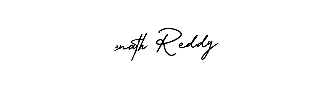 The best way (AmerikaSignatureDemo-Regular) to make a short signature is to pick only two or three words in your name. The name 3nath Reddy include a total of six letters. For converting this name. 3nath Reddy signature style 3 images and pictures png