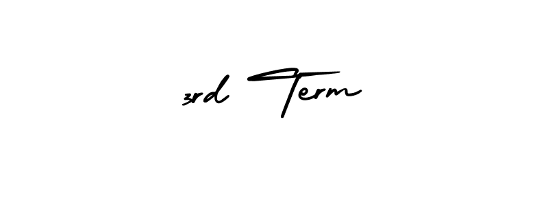 How to make 3rd Term name signature. Use AmerikaSignatureDemo-Regular style for creating short signs online. This is the latest handwritten sign. 3rd Term signature style 3 images and pictures png