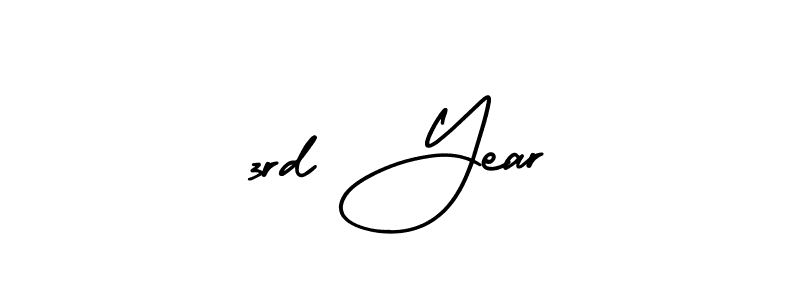 You should practise on your own different ways (AmerikaSignatureDemo-Regular) to write your name (3rd Year) in signature. don't let someone else do it for you. 3rd Year signature style 3 images and pictures png