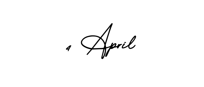 Also You can easily find your signature by using the search form. We will create 4 April name handwritten signature images for you free of cost using AmerikaSignatureDemo-Regular sign style. 4 April signature style 3 images and pictures png