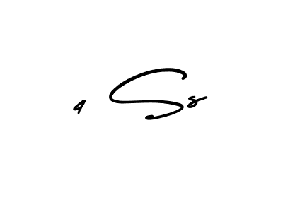 4 Ss stylish signature style. Best Handwritten Sign (AmerikaSignatureDemo-Regular) for my name. Handwritten Signature Collection Ideas for my name 4 Ss. 4 Ss signature style 3 images and pictures png