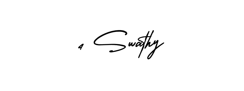 Similarly AmerikaSignatureDemo-Regular is the best handwritten signature design. Signature creator online .You can use it as an online autograph creator for name 4 Swathy. 4 Swathy signature style 3 images and pictures png