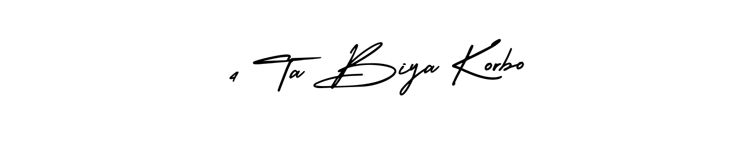 Best and Professional Signature Style for 4 Ta Biya Korbo. AmerikaSignatureDemo-Regular Best Signature Style Collection. 4 Ta Biya Korbo signature style 3 images and pictures png