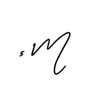 Design your own signature with our free online signature maker. With this signature software, you can create a handwritten (AmerikaSignatureDemo-Regular) signature for name 5 M. 5 M signature style 3 images and pictures png