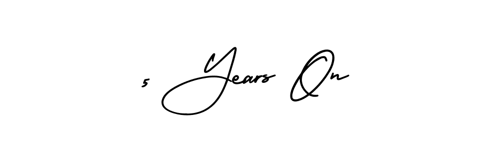 Create a beautiful signature design for name 5 Years On. With this signature (AmerikaSignatureDemo-Regular) fonts, you can make a handwritten signature for free. 5 Years On signature style 3 images and pictures png