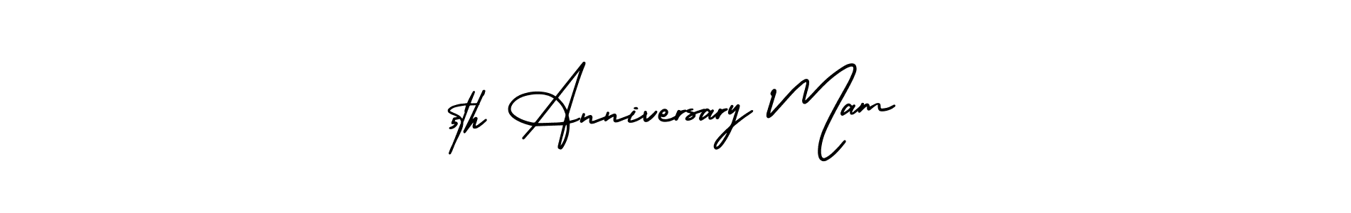 How to Draw 5th Anniversary Mam signature style? AmerikaSignatureDemo-Regular is a latest design signature styles for name 5th Anniversary Mam. 5th Anniversary Mam signature style 3 images and pictures png