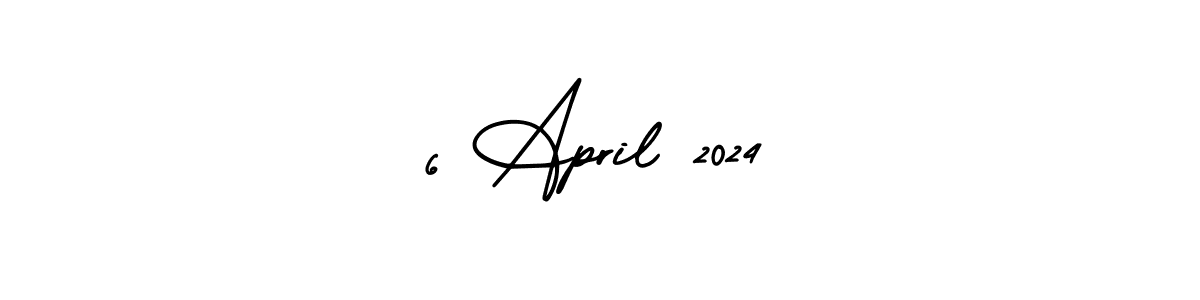 6 April 2024 stylish signature style. Best Handwritten Sign (AmerikaSignatureDemo-Regular) for my name. Handwritten Signature Collection Ideas for my name 6 April 2024. 6 April 2024 signature style 3 images and pictures png