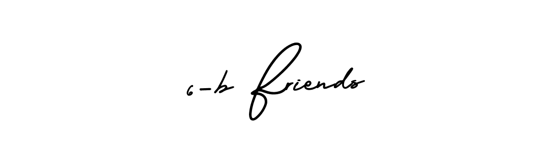 The best way (AmerikaSignatureDemo-Regular) to make a short signature is to pick only two or three words in your name. The name 6-b Friends include a total of six letters. For converting this name. 6-b Friends signature style 3 images and pictures png