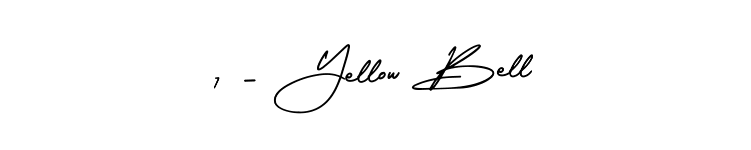 How to Draw 7 - Yellow Bell signature style? AmerikaSignatureDemo-Regular is a latest design signature styles for name 7 - Yellow Bell. 7 - Yellow Bell signature style 3 images and pictures png