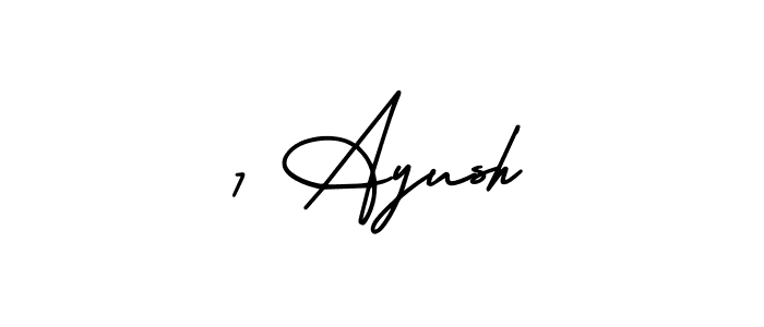 Create a beautiful signature design for name 7 Ayush. With this signature (AmerikaSignatureDemo-Regular) fonts, you can make a handwritten signature for free. 7 Ayush signature style 3 images and pictures png