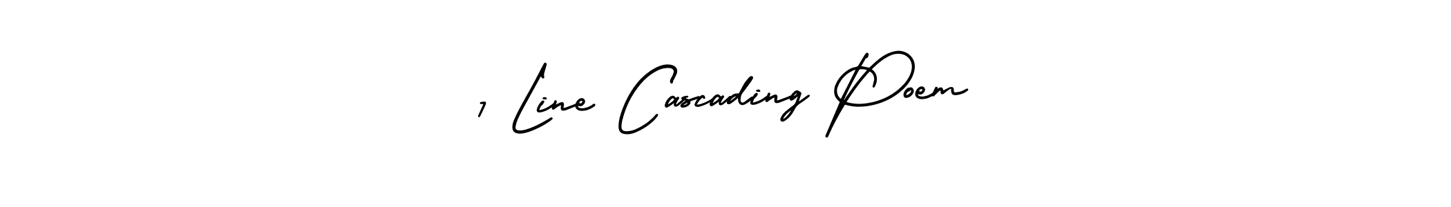 Make a beautiful signature design for name 7 Line Cascading Poem. With this signature (AmerikaSignatureDemo-Regular) style, you can create a handwritten signature for free. 7 Line Cascading Poem signature style 3 images and pictures png