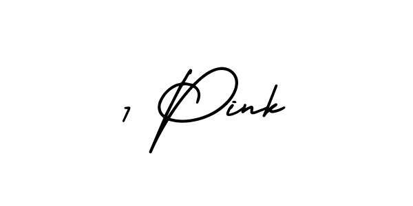 Design your own signature with our free online signature maker. With this signature software, you can create a handwritten (AmerikaSignatureDemo-Regular) signature for name 7 Pink. 7 Pink signature style 3 images and pictures png