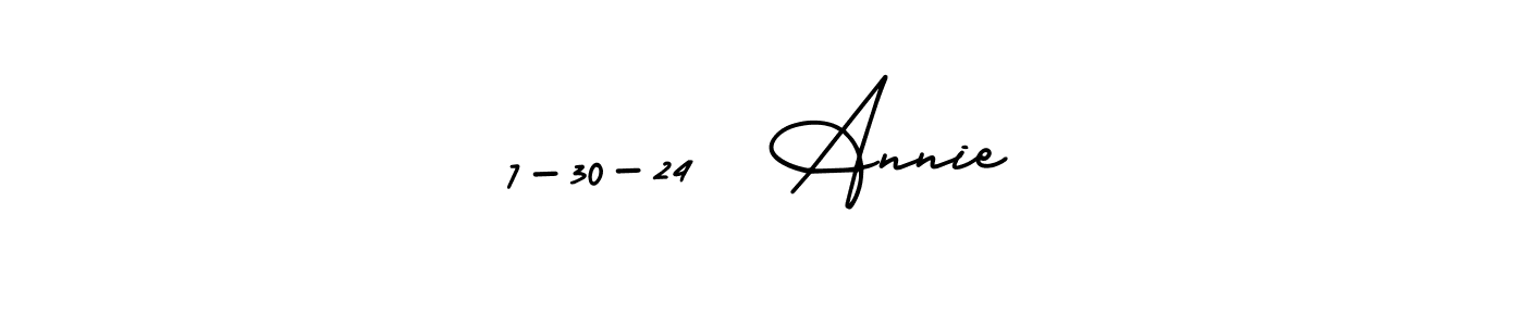 Use a signature maker to create a handwritten signature online. With this signature software, you can design (AmerikaSignatureDemo-Regular) your own signature for name 7-30-24  Annie. 7-30-24  Annie signature style 3 images and pictures png