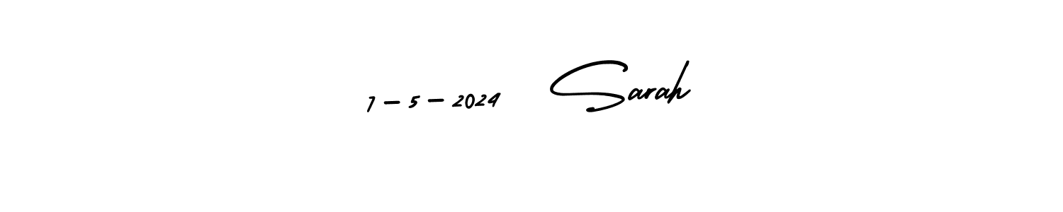 How to make 7-5-2024  Sarah name signature. Use AmerikaSignatureDemo-Regular style for creating short signs online. This is the latest handwritten sign. 7-5-2024  Sarah signature style 3 images and pictures png