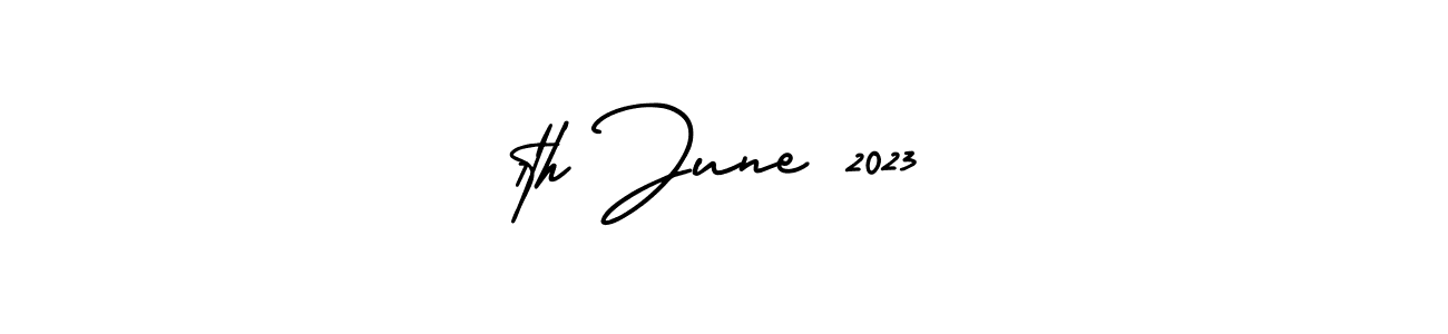 The best way (AmerikaSignatureDemo-Regular) to make a short signature is to pick only two or three words in your name. The name 7th June 2023 include a total of six letters. For converting this name. 7th June 2023 signature style 3 images and pictures png