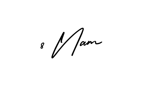 Also we have 8 Nam name is the best signature style. Create professional handwritten signature collection using AmerikaSignatureDemo-Regular autograph style. 8 Nam signature style 3 images and pictures png
