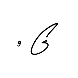 Design your own signature with our free online signature maker. With this signature software, you can create a handwritten (AmerikaSignatureDemo-Regular) signature for name 9 G. 9 G signature style 3 images and pictures png