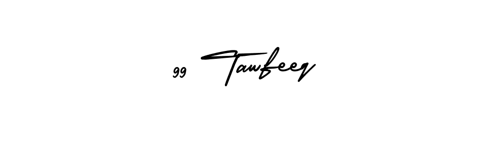 99 Tawfeeq stylish signature style. Best Handwritten Sign (AmerikaSignatureDemo-Regular) for my name. Handwritten Signature Collection Ideas for my name 99 Tawfeeq. 99 Tawfeeq signature style 3 images and pictures png