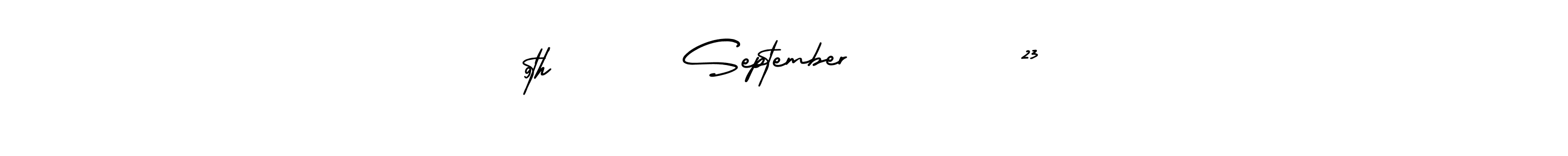 Design your own signature with our free online signature maker. With this signature software, you can create a handwritten (AmerikaSignatureDemo-Regular) signature for name 9th       September         23. 9th       September         23 signature style 3 images and pictures png