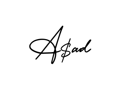 A$ad stylish signature style. Best Handwritten Sign (AmerikaSignatureDemo-Regular) for my name. Handwritten Signature Collection Ideas for my name A$ad. A$ad signature style 3 images and pictures png