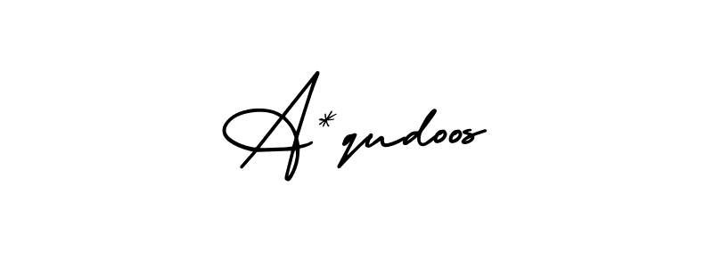 How to Draw A*qudoos signature style? AmerikaSignatureDemo-Regular is a latest design signature styles for name A*qudoos. A*qudoos signature style 3 images and pictures png