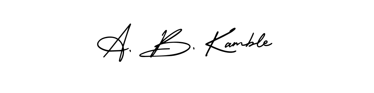 Make a beautiful signature design for name A, B, Kamble. Use this online signature maker to create a handwritten signature for free. A, B, Kamble signature style 3 images and pictures png