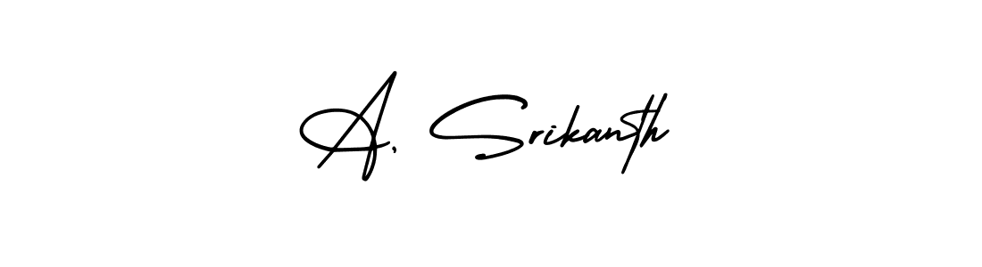 How to Draw A, Srikanth signature style? AmerikaSignatureDemo-Regular is a latest design signature styles for name A, Srikanth. A, Srikanth signature style 3 images and pictures png