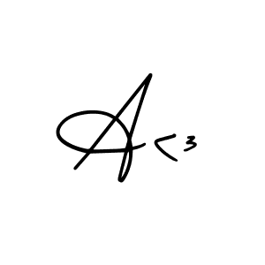 The best way (AmerikaSignatureDemo-Regular) to make a short signature is to pick only two or three words in your name. The name A<3 include a total of six letters. For converting this name. A<3 signature style 3 images and pictures png