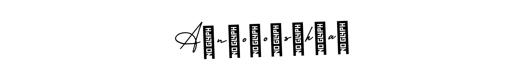 The best way (AmerikaSignatureDemo-Regular) to make a short signature is to pick only two or three words in your name. The name A҈n҈o҈o҈s҈h҈a҈ include a total of six letters. For converting this name. A҈n҈o҈o҈s҈h҈a҈ signature style 3 images and pictures png