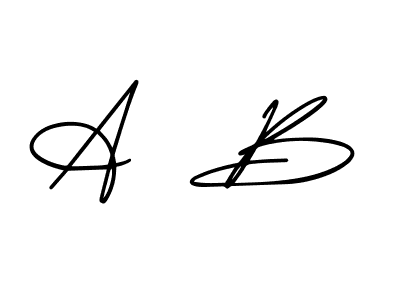 Best and Professional Signature Style for A  B. AmerikaSignatureDemo-Regular Best Signature Style Collection. A  B signature style 3 images and pictures png