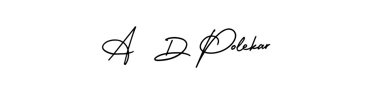 Also You can easily find your signature by using the search form. We will create A  D Polekar name handwritten signature images for you free of cost using AmerikaSignatureDemo-Regular sign style. A  D Polekar signature style 3 images and pictures png