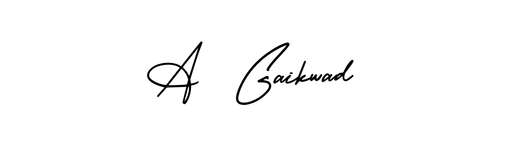 Use a signature maker to create a handwritten signature online. With this signature software, you can design (AmerikaSignatureDemo-Regular) your own signature for name A  Gaikwad. A  Gaikwad signature style 3 images and pictures png