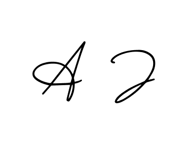 A  J stylish signature style. Best Handwritten Sign (AmerikaSignatureDemo-Regular) for my name. Handwritten Signature Collection Ideas for my name A  J. A  J signature style 3 images and pictures png