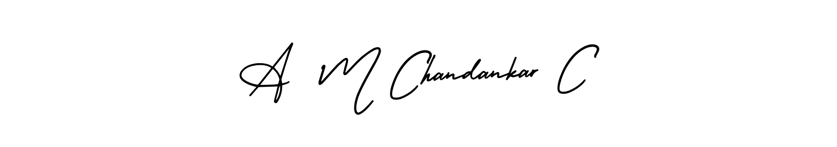 AmerikaSignatureDemo-Regular is a professional signature style that is perfect for those who want to add a touch of class to their signature. It is also a great choice for those who want to make their signature more unique. Get A  M Chandankar C name to fancy signature for free. A  M Chandankar C signature style 3 images and pictures png