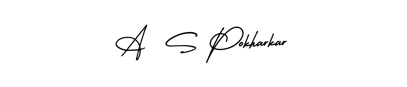 It looks lik you need a new signature style for name A  S Pokharkar. Design unique handwritten (AmerikaSignatureDemo-Regular) signature with our free signature maker in just a few clicks. A  S Pokharkar signature style 3 images and pictures png