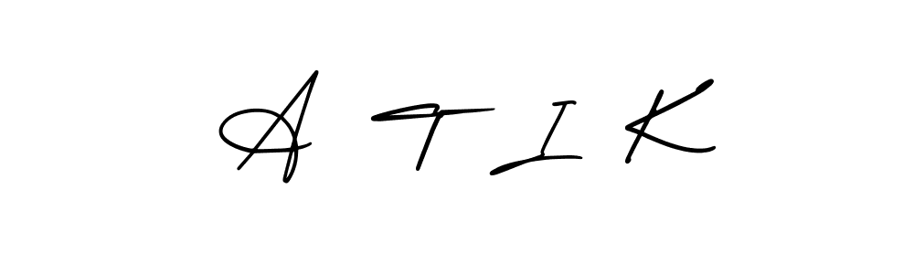 Make a beautiful signature design for name A  T  I  K. Use this online signature maker to create a handwritten signature for free. A  T  I  K signature style 3 images and pictures png