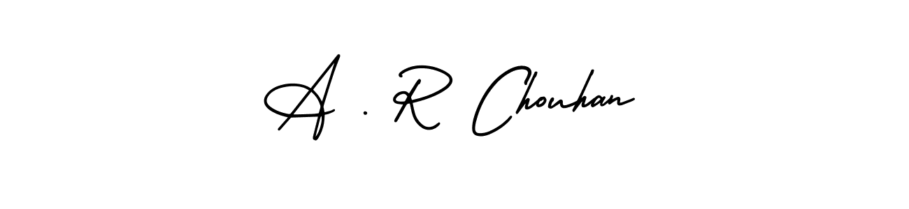 Create a beautiful signature design for name A . R Chouhan. With this signature (AmerikaSignatureDemo-Regular) fonts, you can make a handwritten signature for free. A . R Chouhan signature style 3 images and pictures png