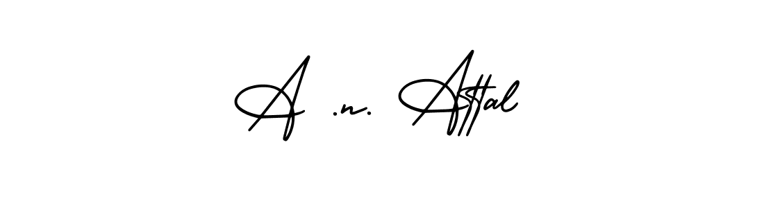 Make a beautiful signature design for name A .n. Attal. With this signature (AmerikaSignatureDemo-Regular) style, you can create a handwritten signature for free. A .n. Attal signature style 3 images and pictures png