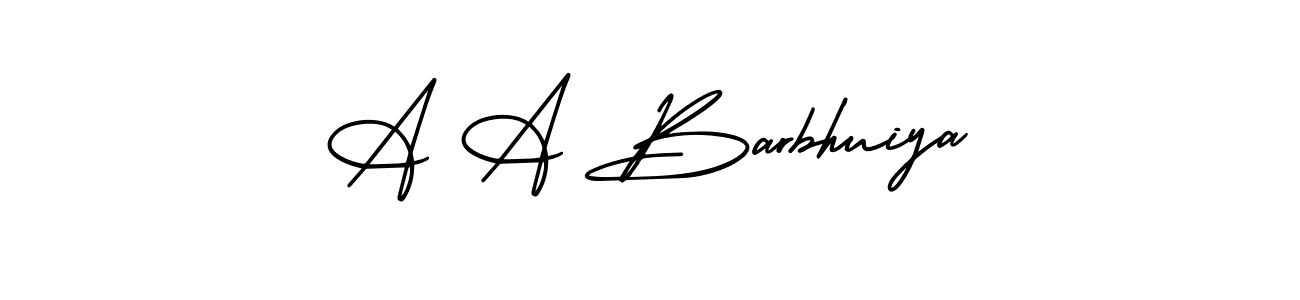 This is the best signature style for the A A Barbhuiya name. Also you like these signature font (AmerikaSignatureDemo-Regular). Mix name signature. A A Barbhuiya signature style 3 images and pictures png