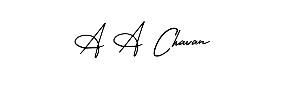 Make a beautiful signature design for name A A Chavan. With this signature (AmerikaSignatureDemo-Regular) style, you can create a handwritten signature for free. A A Chavan signature style 3 images and pictures png