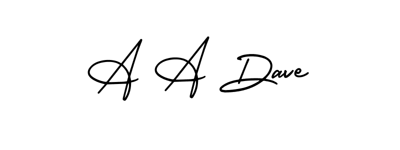 Use a signature maker to create a handwritten signature online. With this signature software, you can design (AmerikaSignatureDemo-Regular) your own signature for name A A Dave. A A Dave signature style 3 images and pictures png