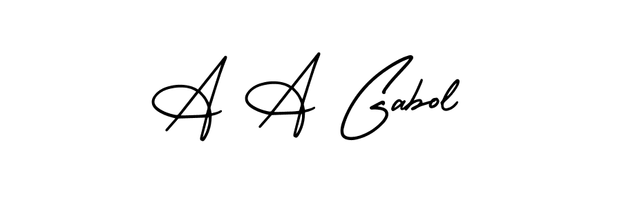 Create a beautiful signature design for name A A Gabol. With this signature (AmerikaSignatureDemo-Regular) fonts, you can make a handwritten signature for free. A A Gabol signature style 3 images and pictures png
